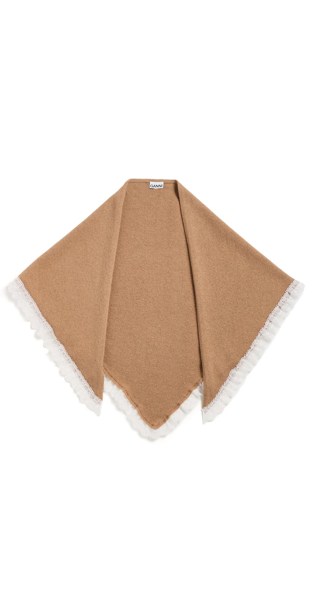 GANNI Triangular Scarf Tiger's Eye One Size