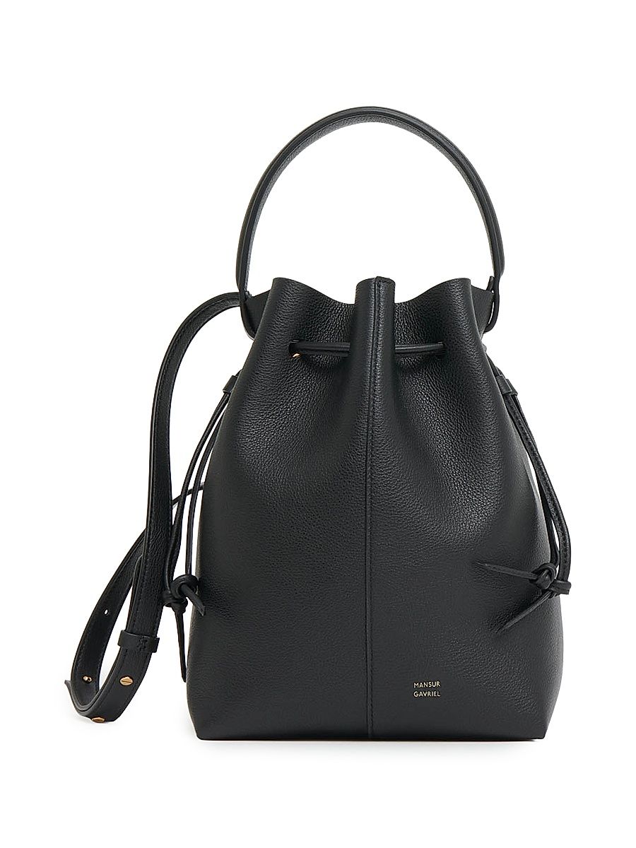 Women's Dea Leather Bucket Bag - Black