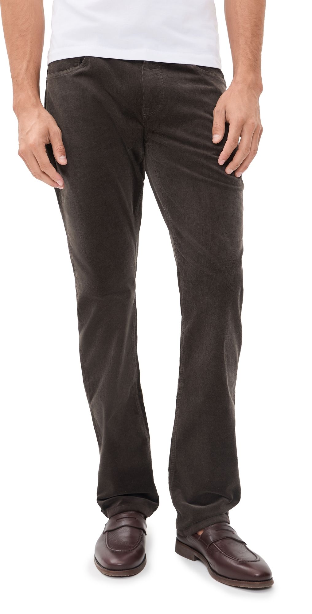 PAIGE Federal Midnight Brown Corduroy Pants 32 Midnight Brown Corduroy 32