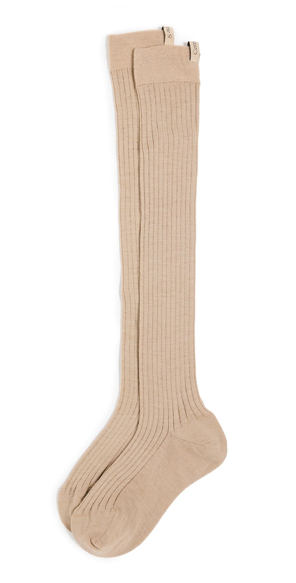 Comme Si The Knee High Socks Cream 36-37