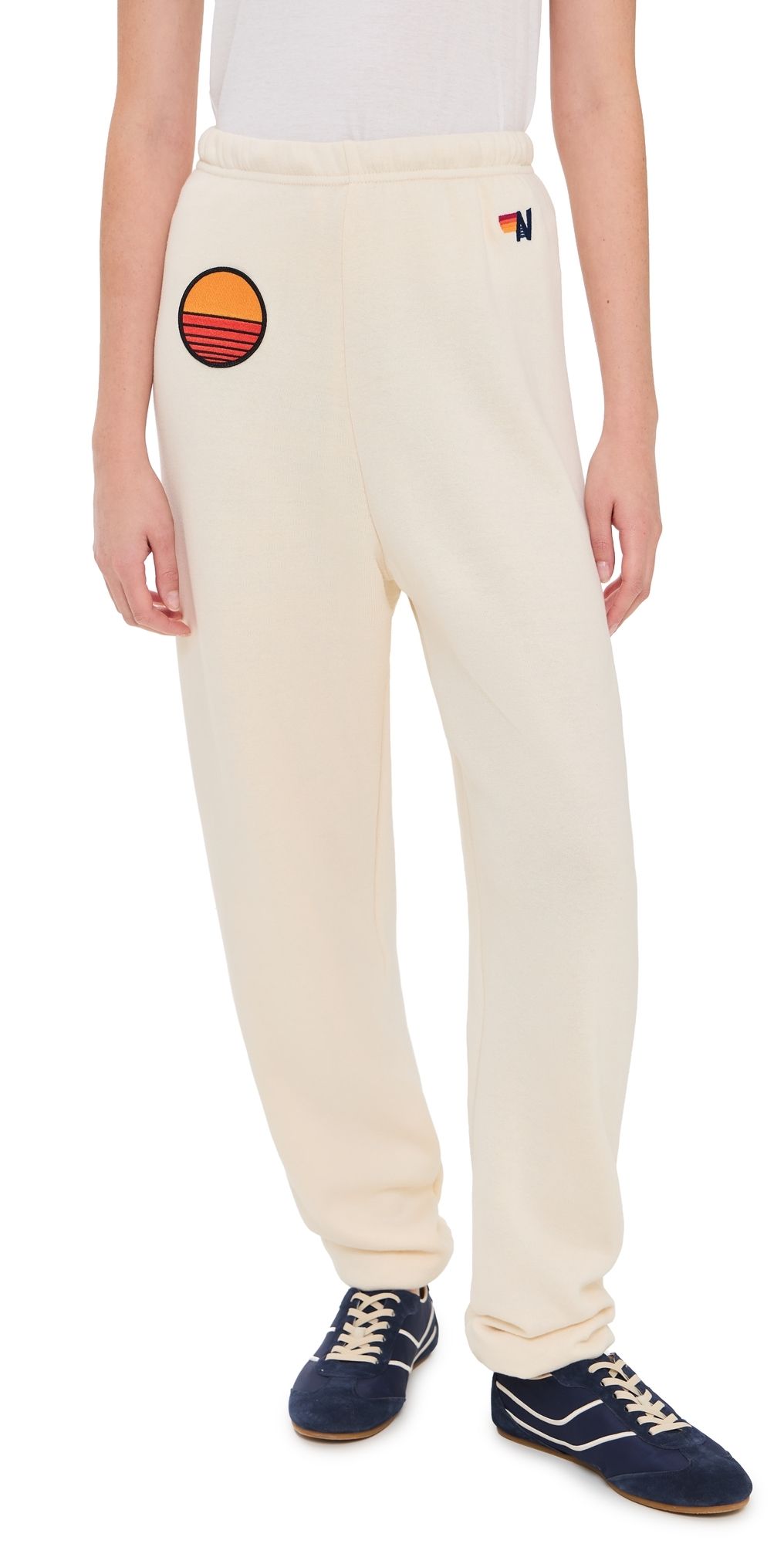 Aviator Nation Sunset Patch Sweatpants Vintage White L