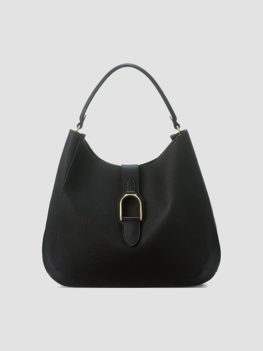 Ralph Lauren Collection Women's Welington Medium Shoulder Bag in Leather - Black