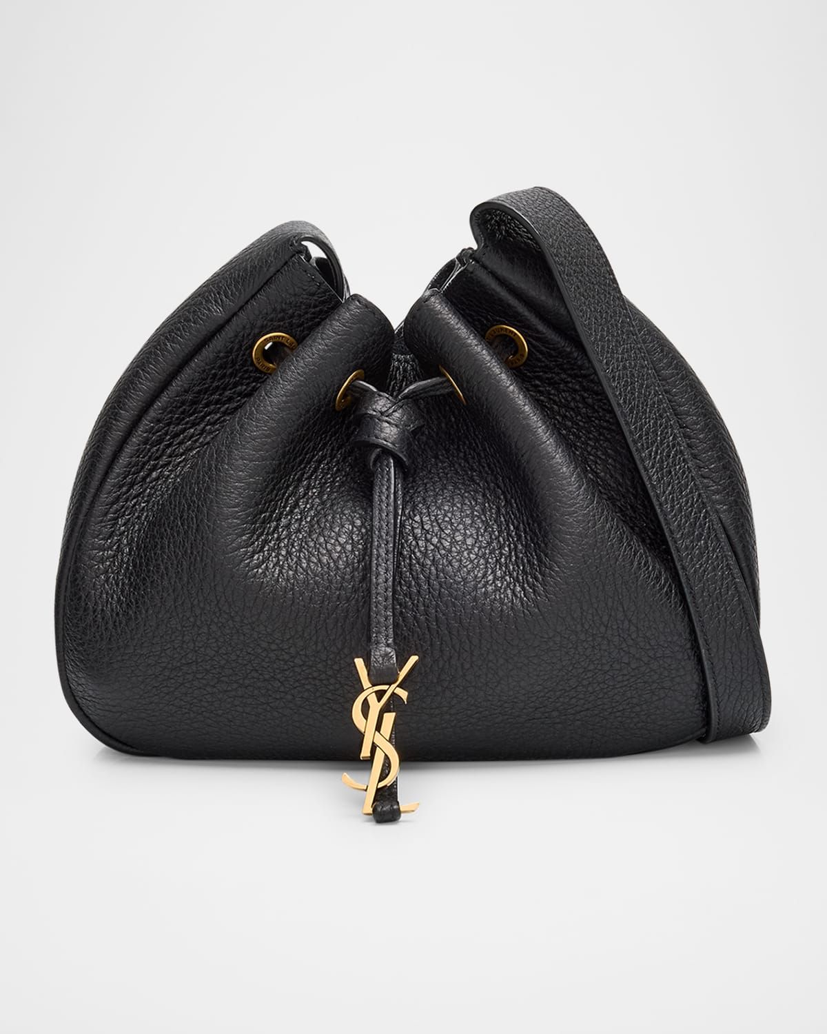 Paris VII Mini YSL Hobo Bag in Grained Leather
