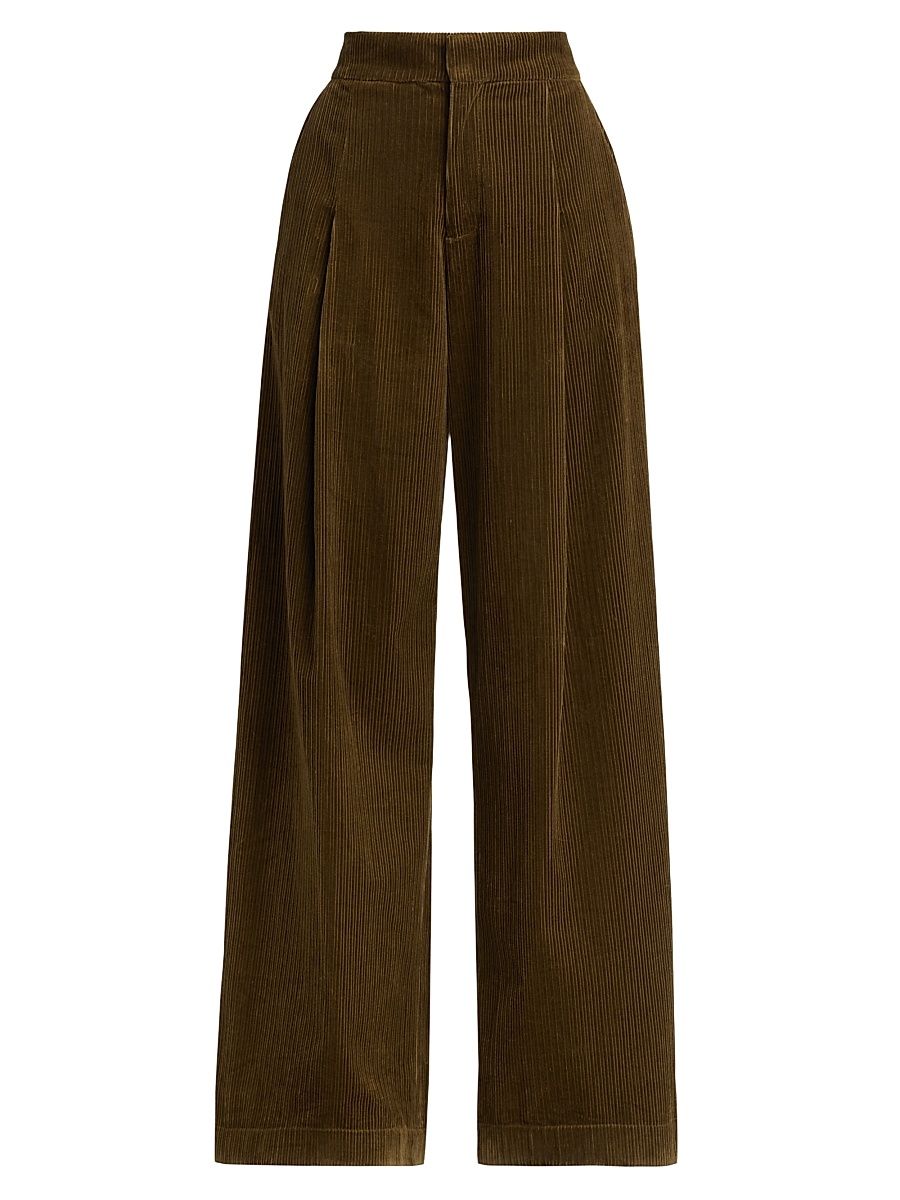 Women's Andrew Corduroy Wide-Leg Pants - Cedar - Size 6