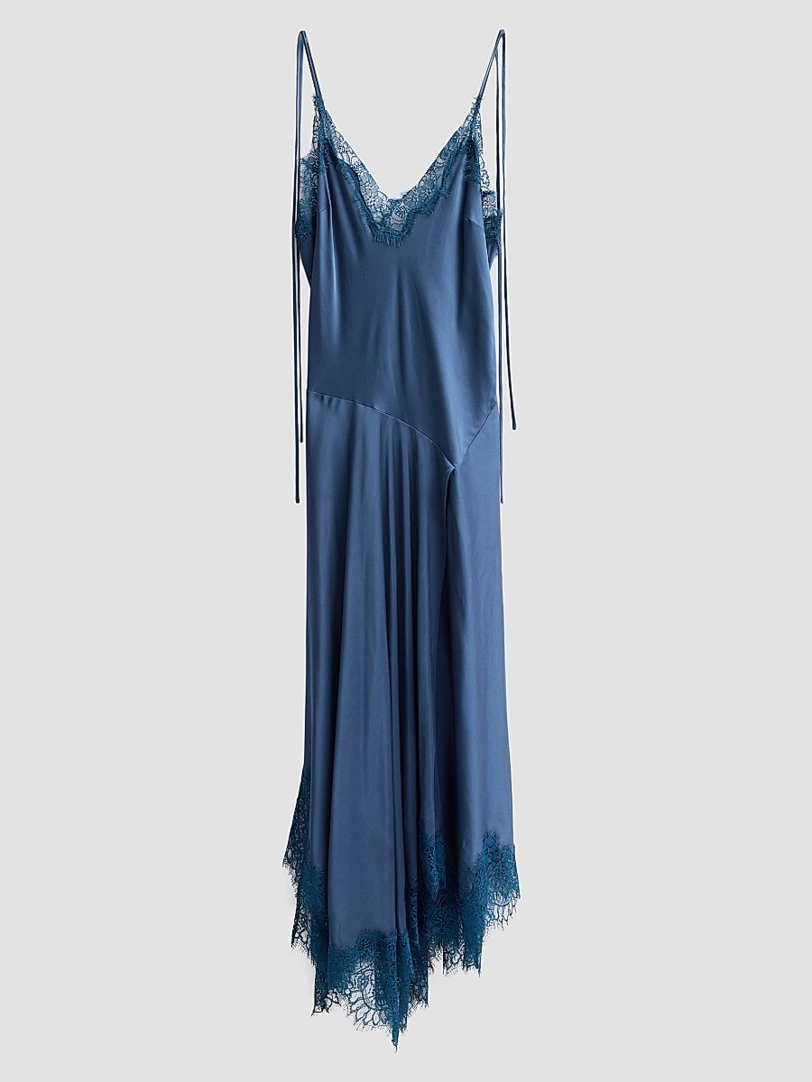 Women's Aleena Lace Midi Dress - Ash Blue - Size XL