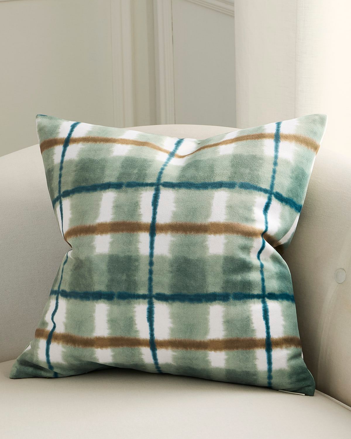 Henley Plaid Decorative Pillow, 20" Square