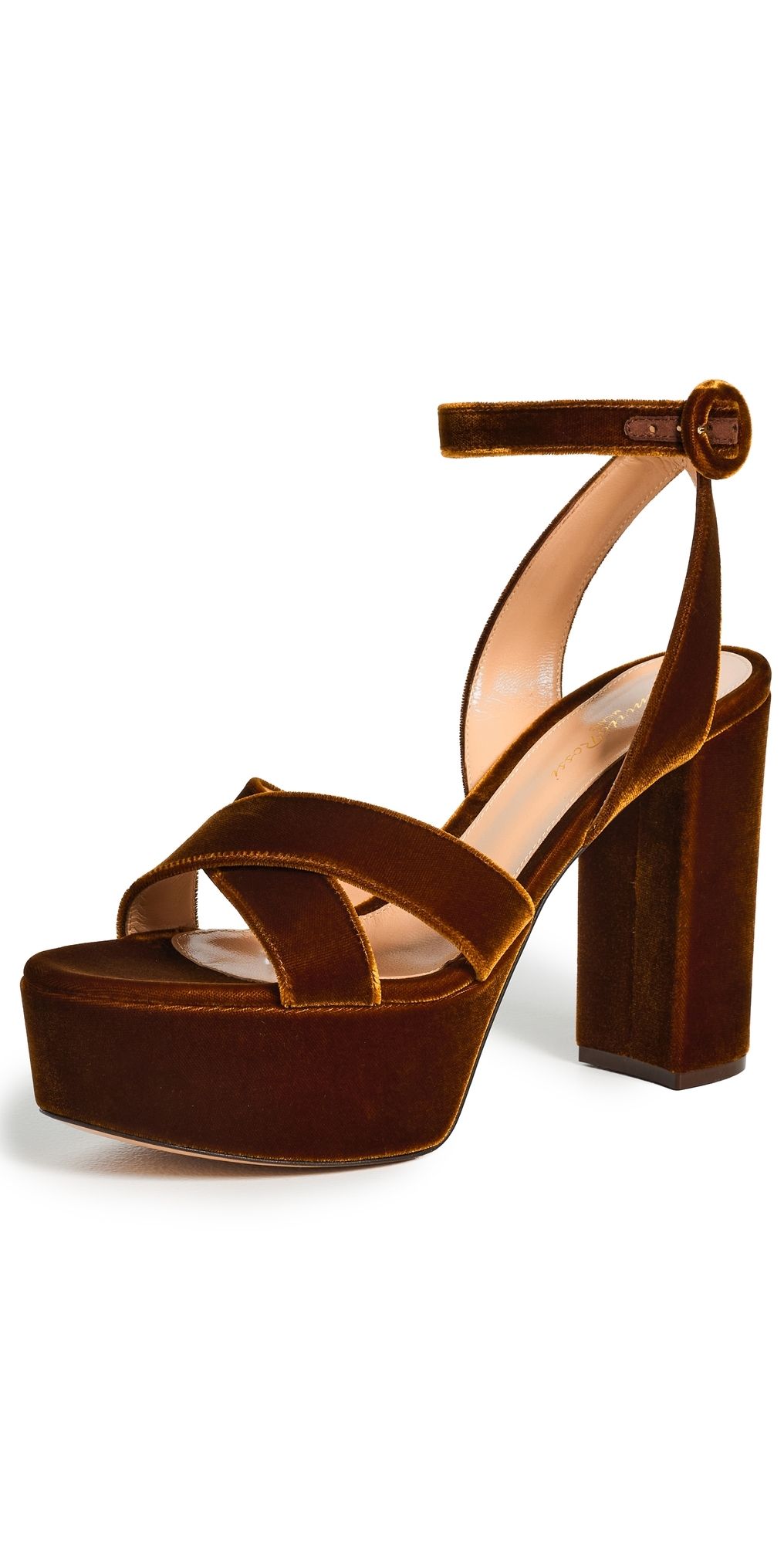 Gianvito Rossi Sabrina Velluto Heels Brown 40