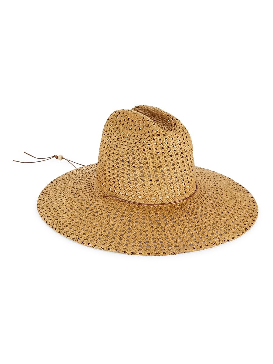 Women's The Vista Straw Wide-Brim Hat - Brown - Size Large