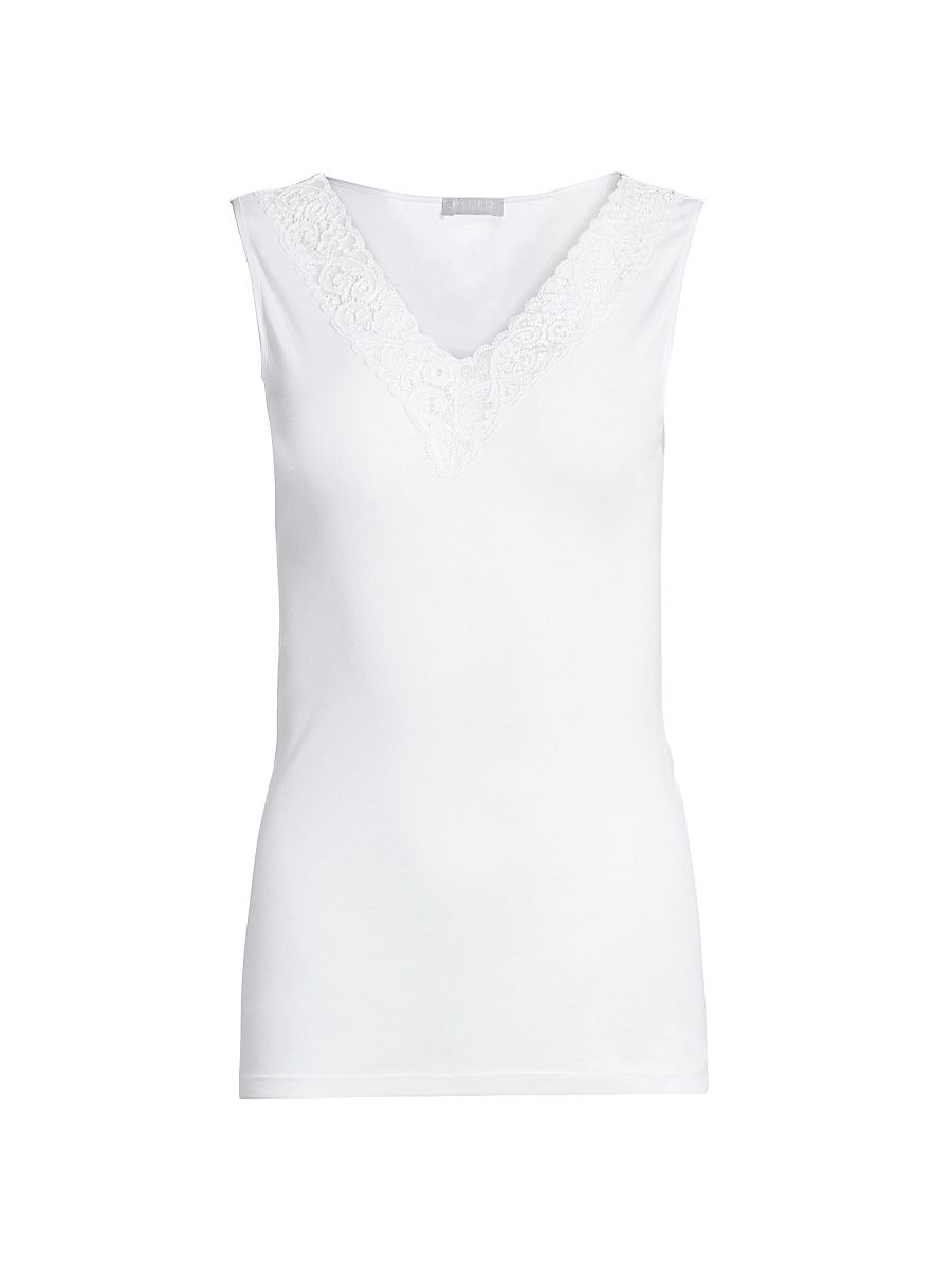 Women's Moments V-Neck Tank Top - White - Size Large