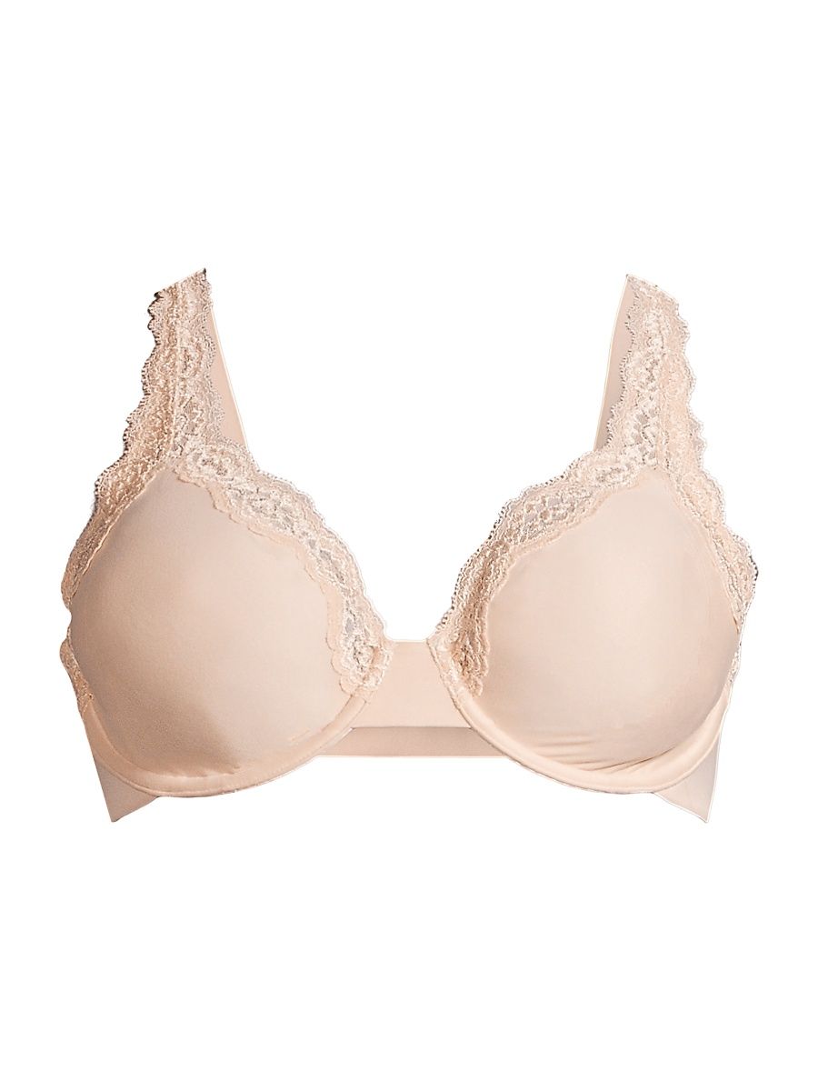 Women's Softly Styled Lace-Trim Underwire Bra - Rose Dust - Size 40G