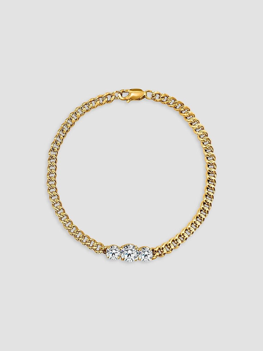 Women's Legacy Trilogy 18K-Yellow-Gold Vermeil & 1.90 TCW Cubic Zirconia Chain Bracelet - Yellow Gold
