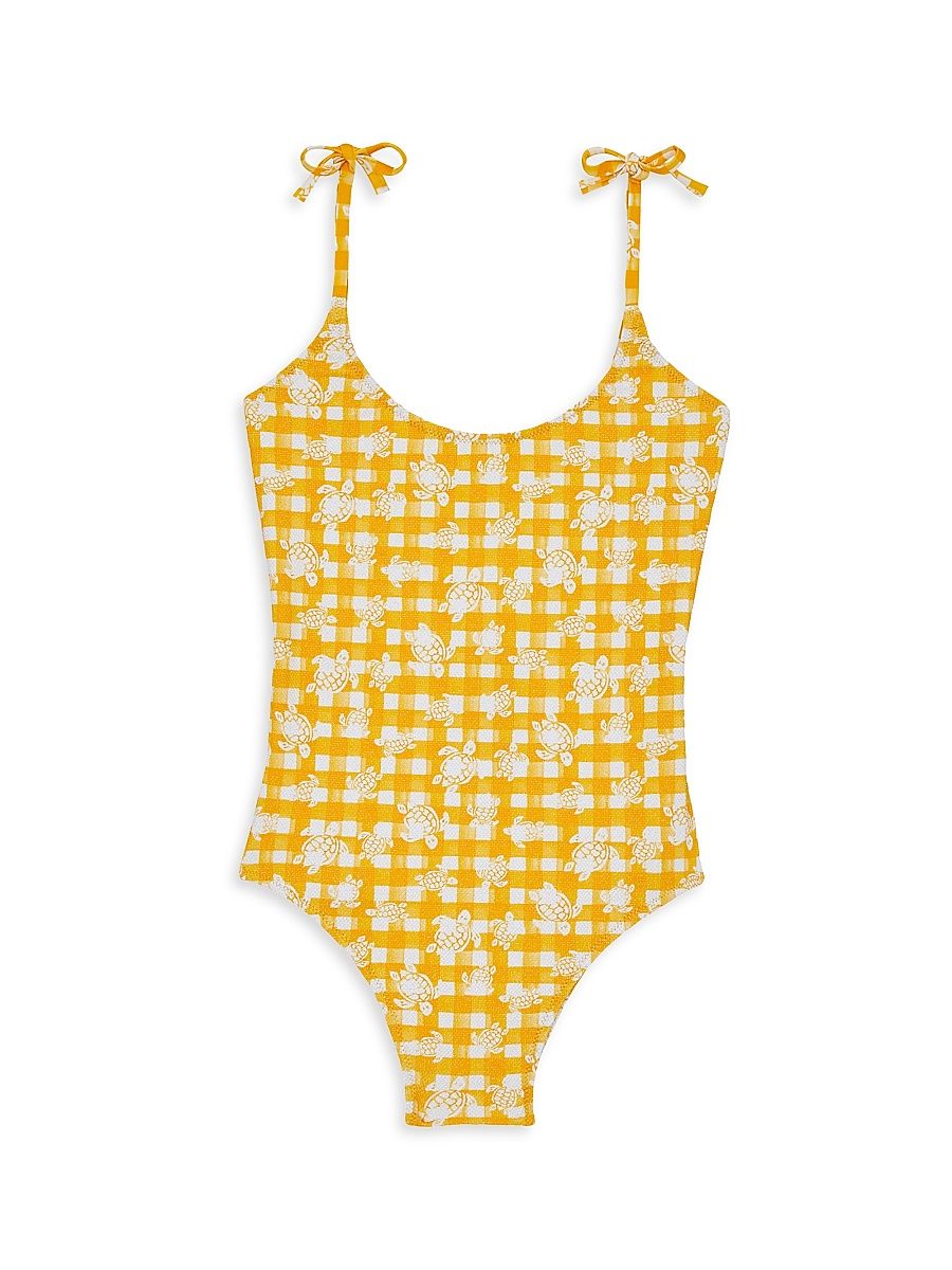 Baby Girl's, Little Girl's & Girl's Delizia Ronde Des Tortues Swim Suit - Mango - Size 14