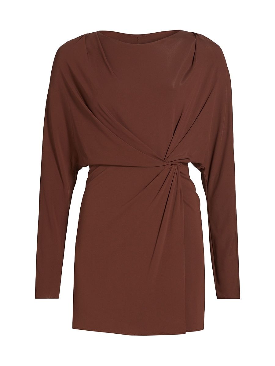 Women's Tasha Draped Jersey Minidress - Anise - Size Small