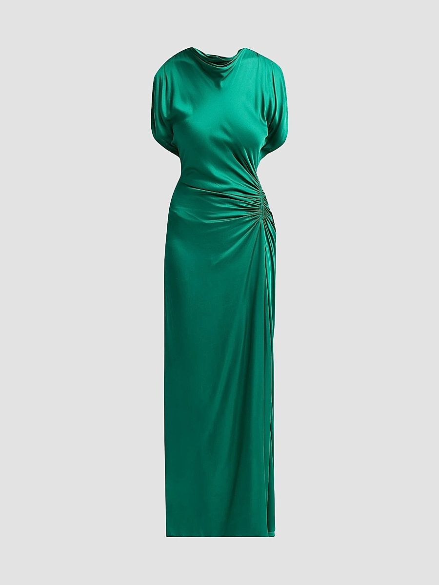Women's Nadia Gathered Gown - Bright Emerald - Size 6