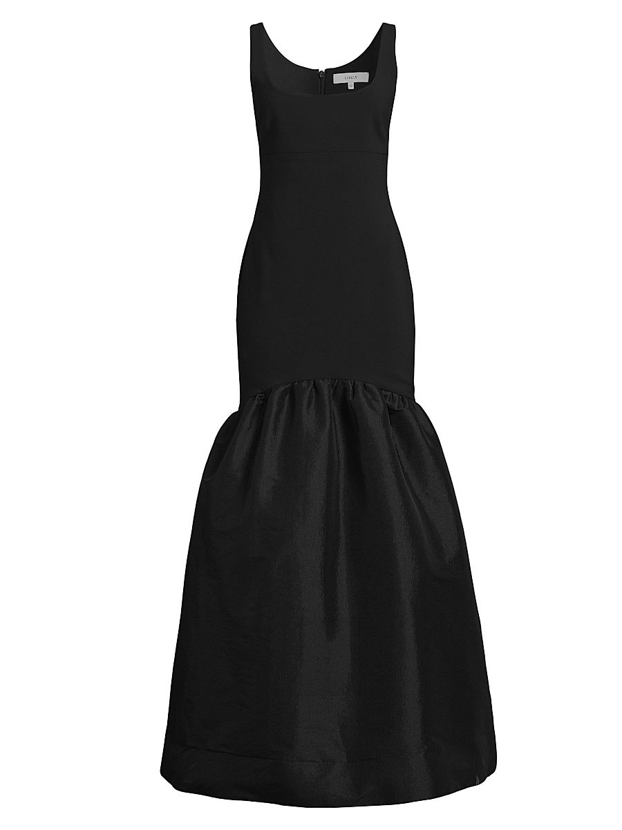 Women's Bowie Jersey Drop-Waist Gown - Black - Size 10