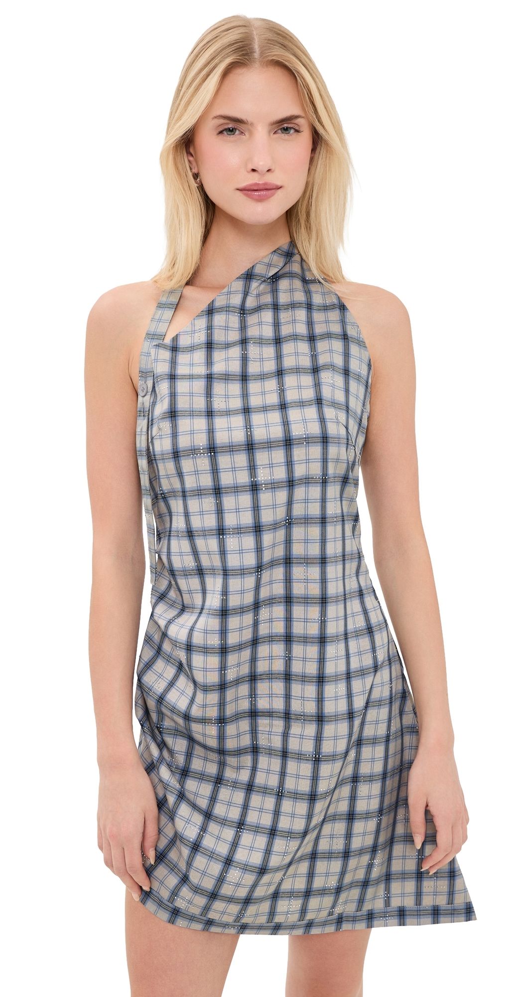 Lioness Moonlight Mini Dress ASH PLAID M