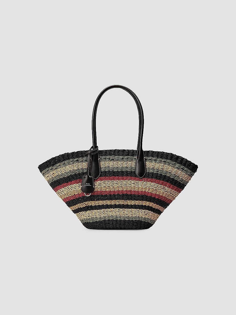 Polo Ralph Lauren Women's Bellport Striped Raffia Tote Bag - Multi