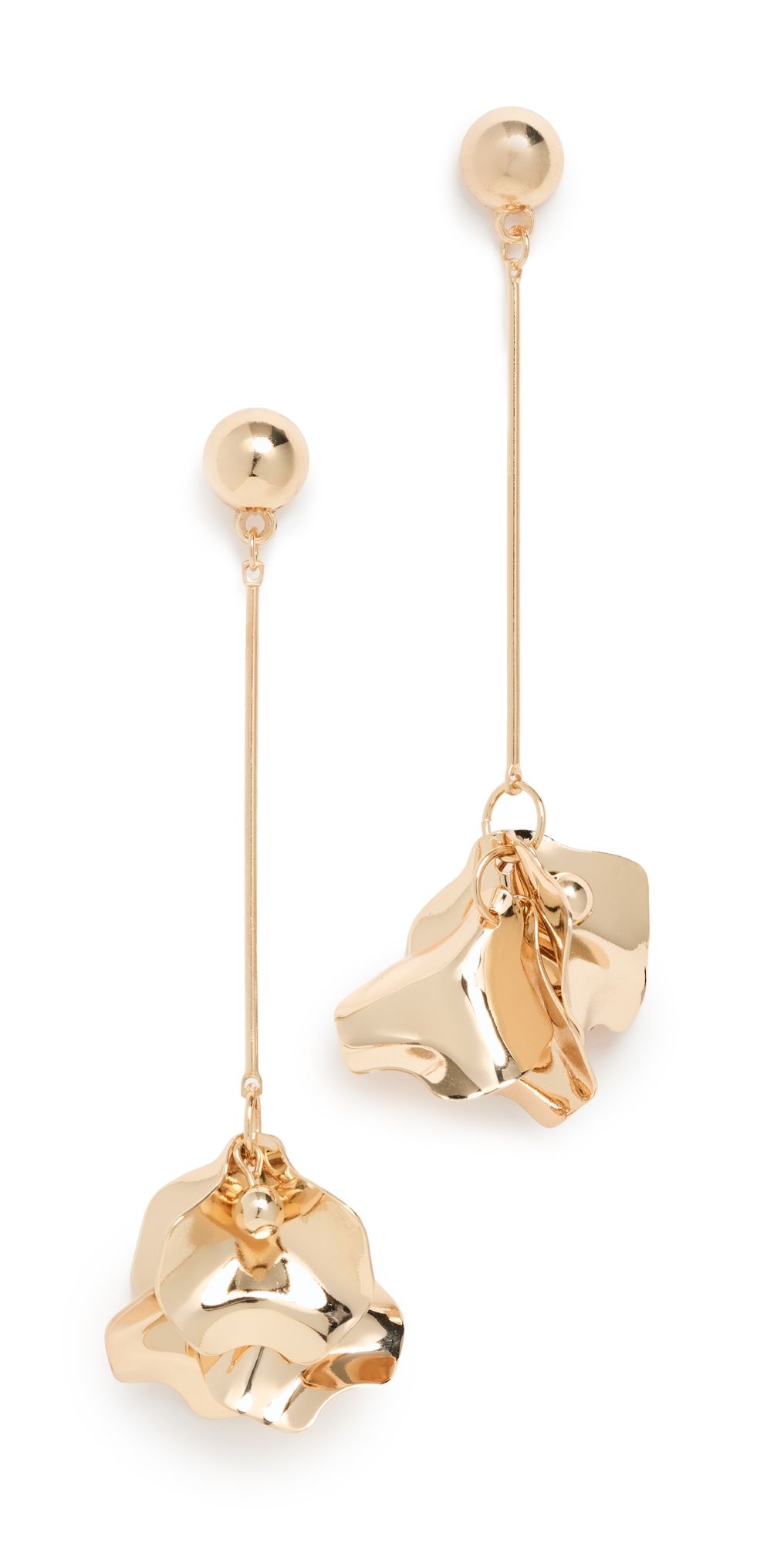 SHASHI Petunia Earrings Gold One Size