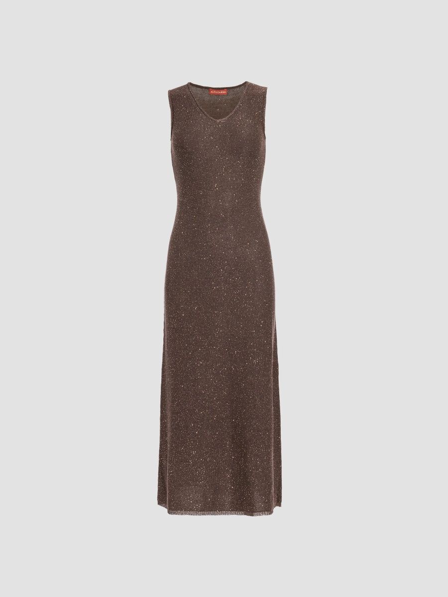 Altuzarra Women's Marks Sequined Midi Dress - Cocoa - Size XL