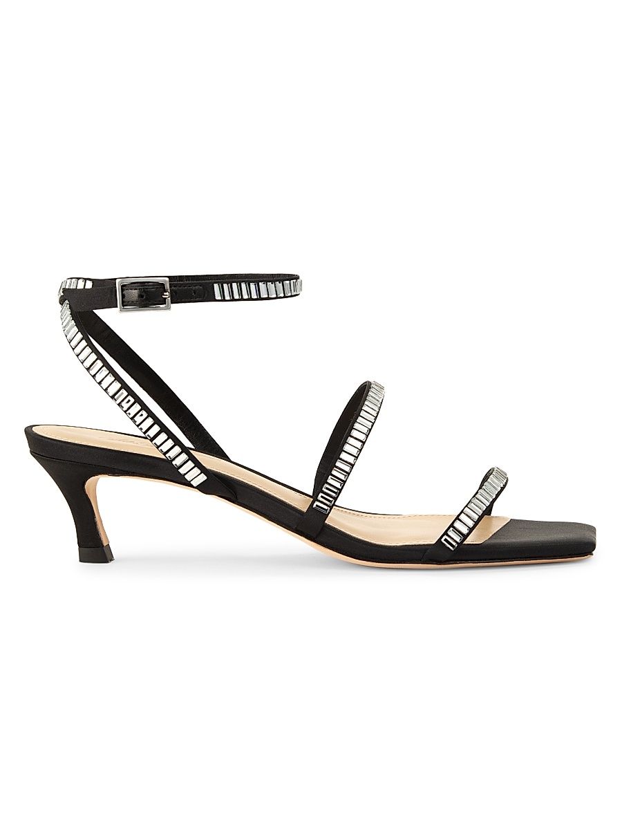 Women's Bonin Atenas Satinn 54MM Sandals - Black - Size 8