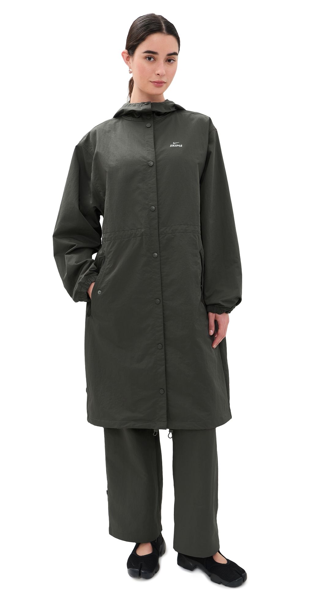 NikeSKIMS Crunchy Nylon Hooded Parka Nskm Boulder XL