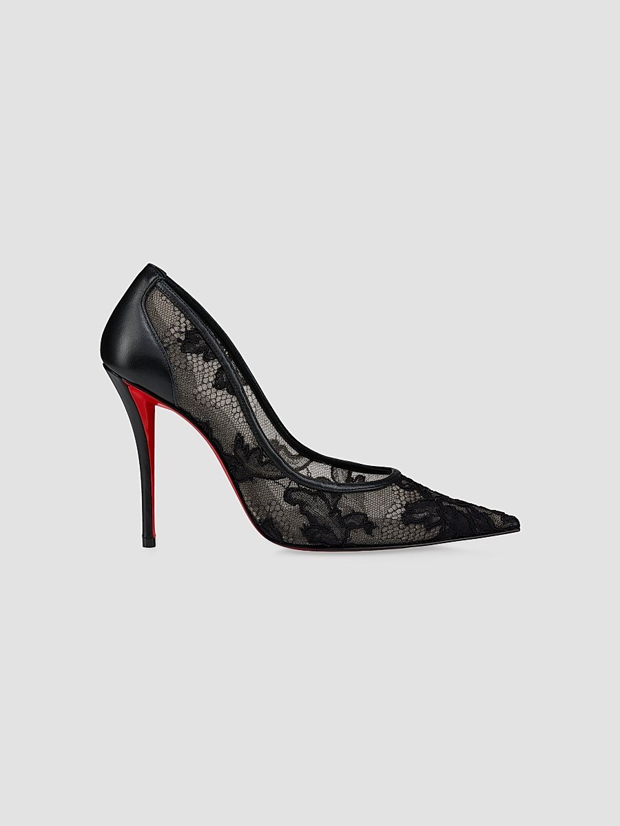 Christian Louboutin Women's Miss 100MM Z Mesh Pumps - Black - Size 12