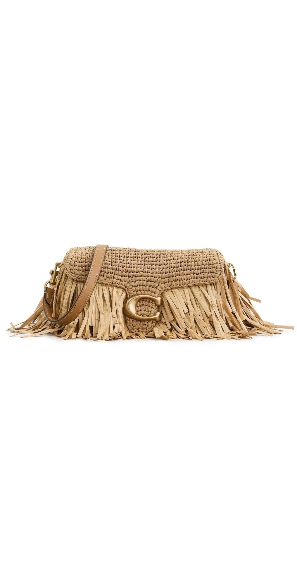 Coach Straw Tabby Shoulder Bag Natural One Size