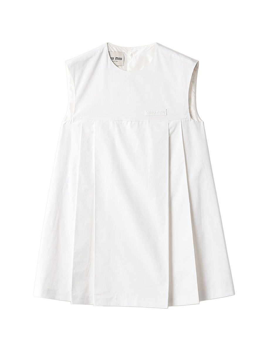 Women's Poplin Mini-Dress - White - Size 4