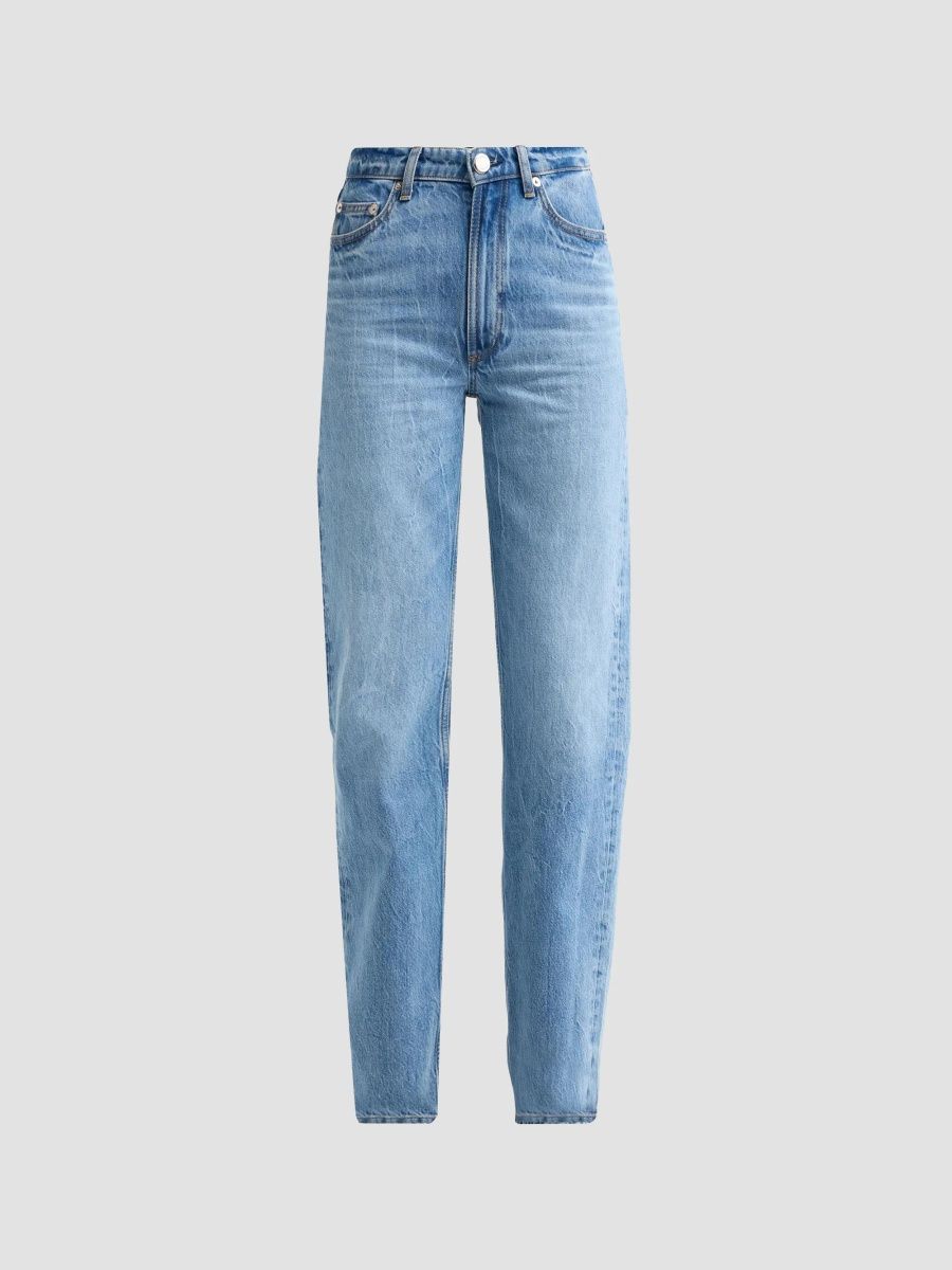 Brandon Maxwell Women's The Lowry Straight-Leg Jeans - Light Blue - Size 24