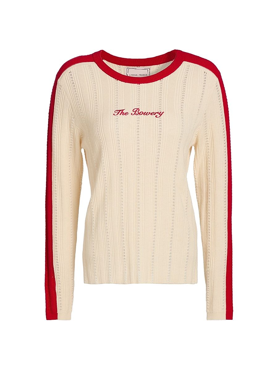 Women's Bowery Pointelle Sweater - Cream - Size XL