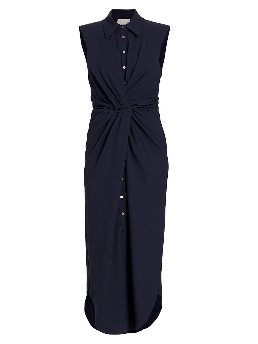 Women's Catalina Sleeveless Midi Shirtdress - Navy - Size 16