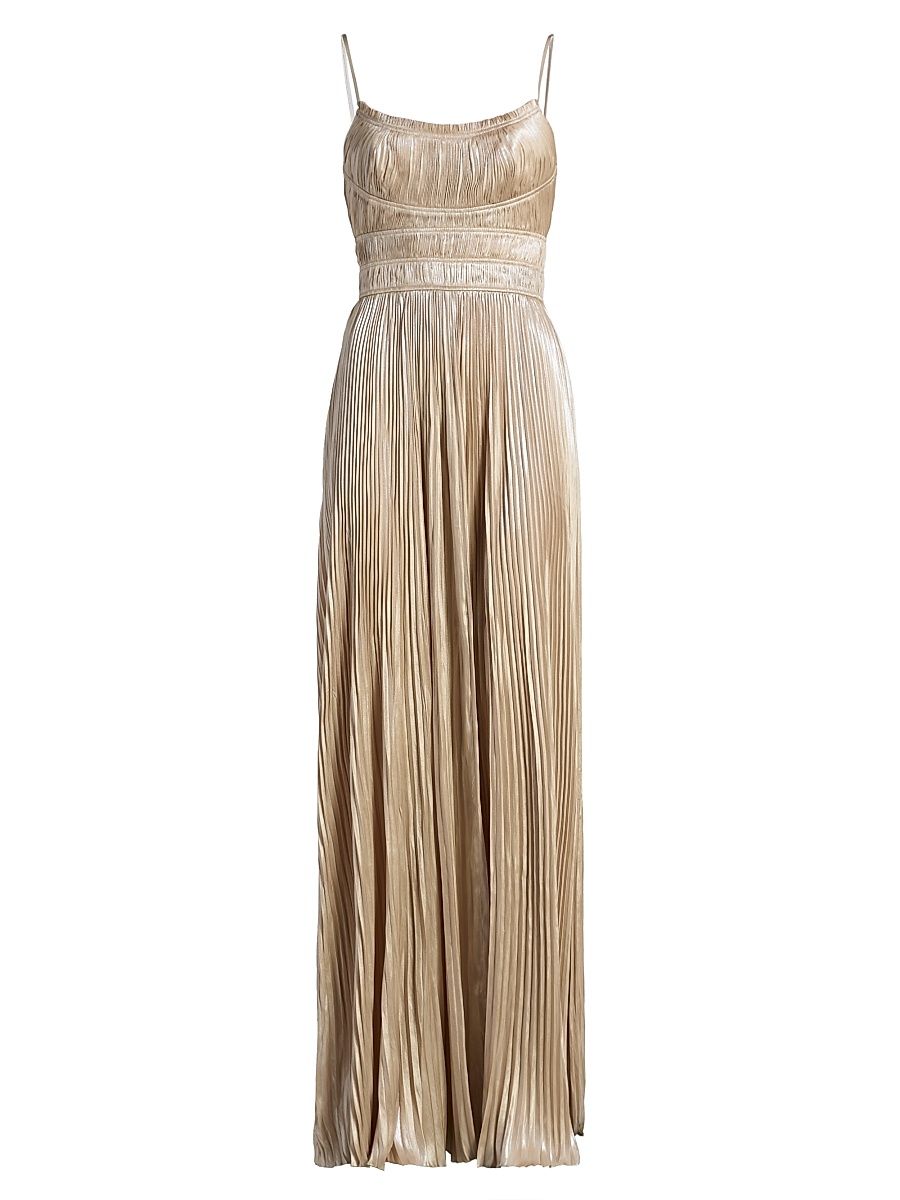 Women's The Reine Plisse Pleated Gown - Opal - Size 16
