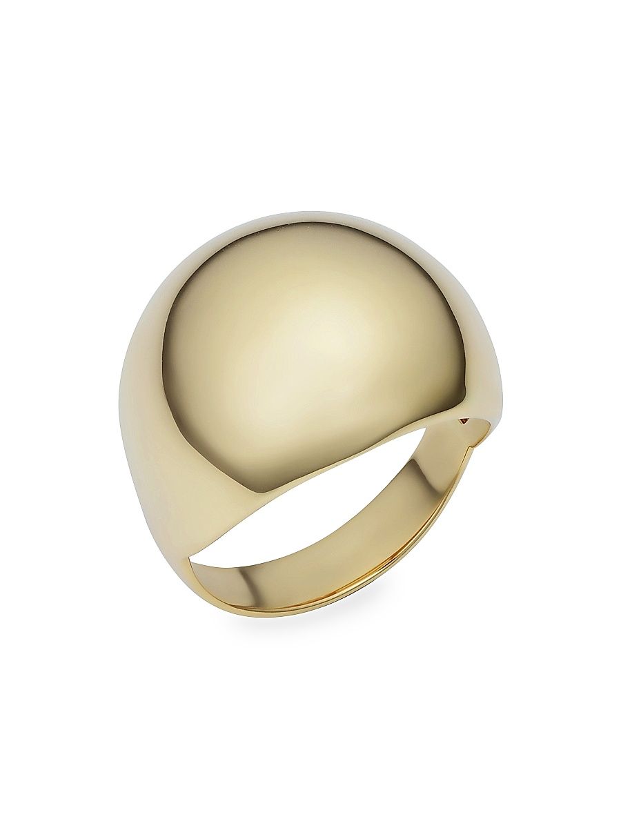 Women's 14K Yellow Solid Gold Cupola Ring - Yellow Gold - Size 10