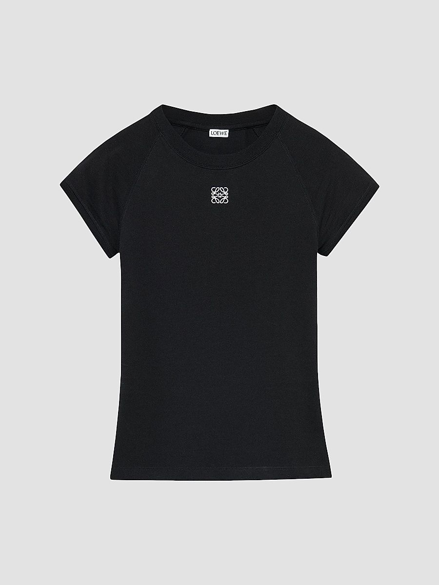 LOEWE Women's Small-Fit Logo T-Shirt - Black - Size Large