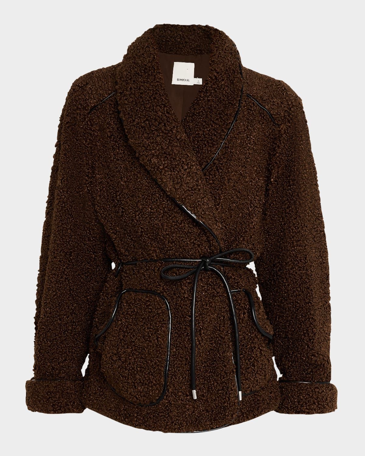 Kimia Faux Fur Tie Waist Jacket