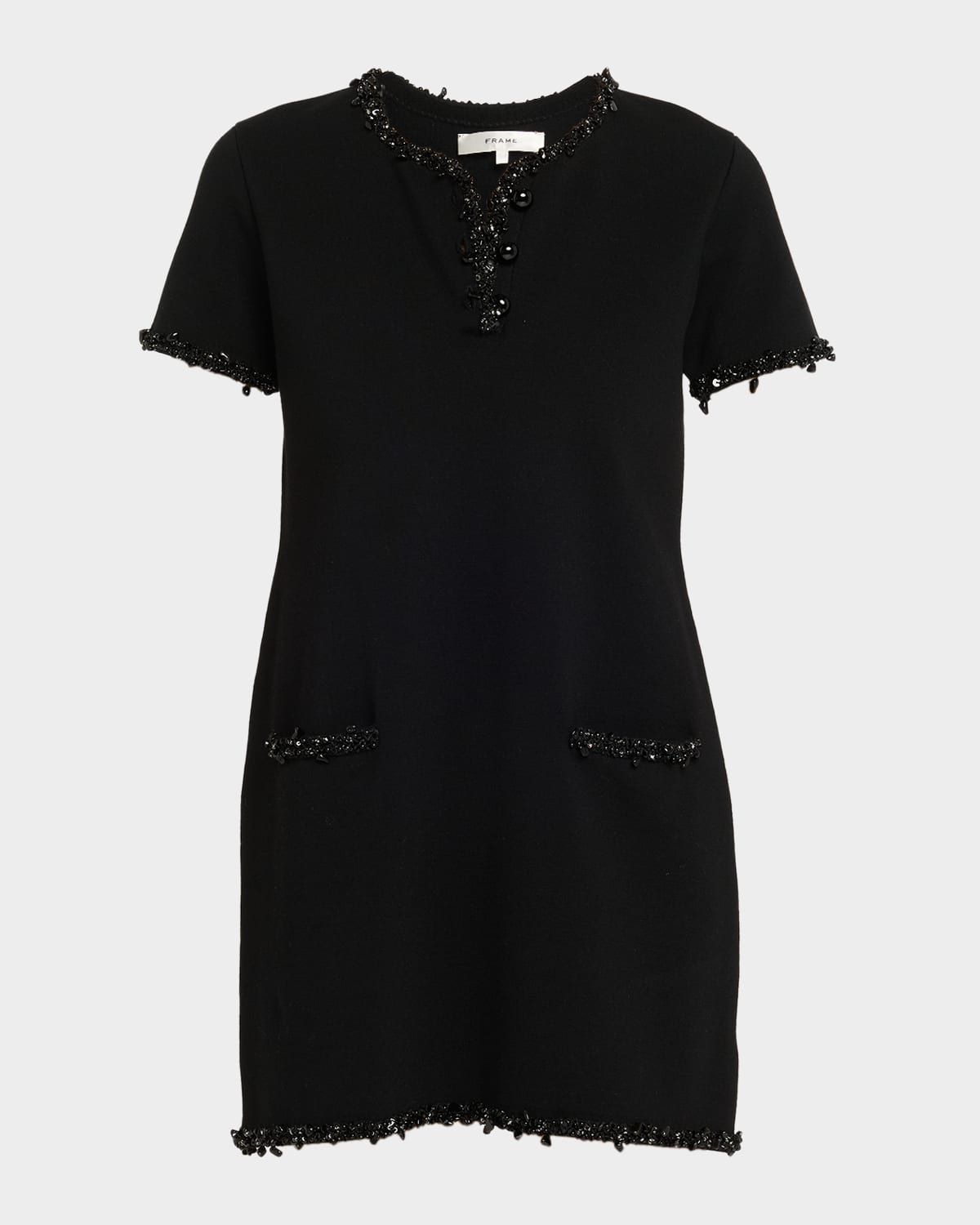 The Beaded Trim Mini Dress