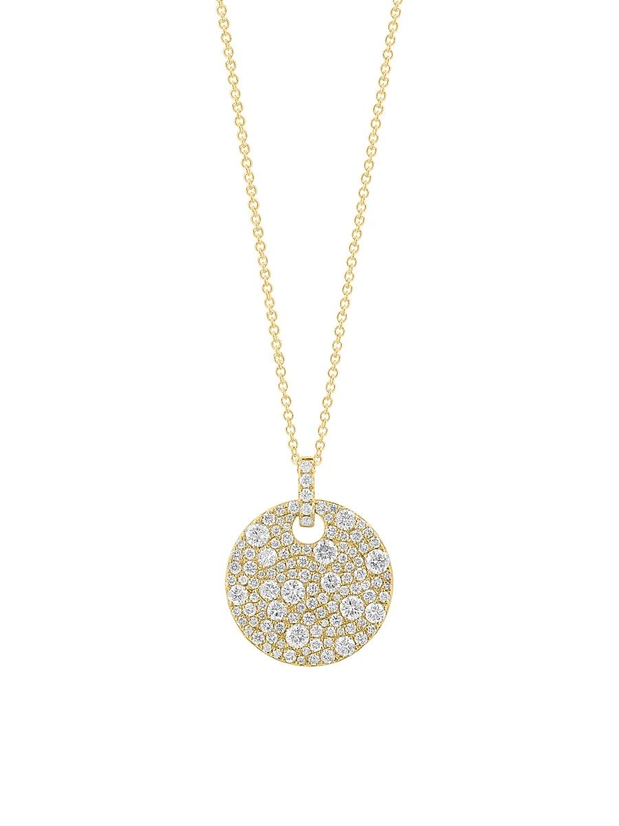 Women's 14K Yellow Gold 1.49 TCW Lab-Grown Diamond Medallion Necklace - Yellow Gold