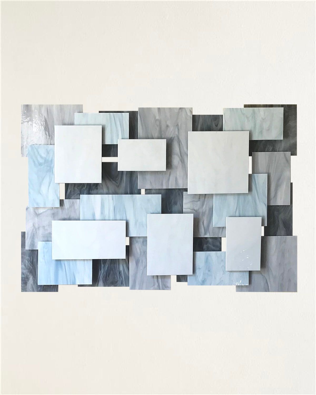 Glass and Metal Wall Sculpture