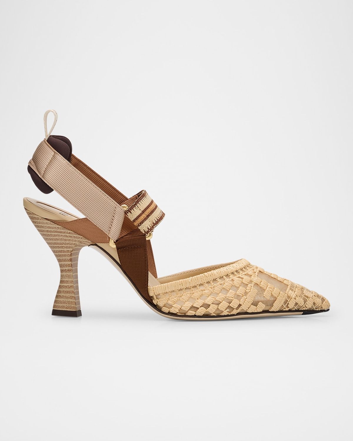 Colibri Raffia FF Sporty Slingback Pumps