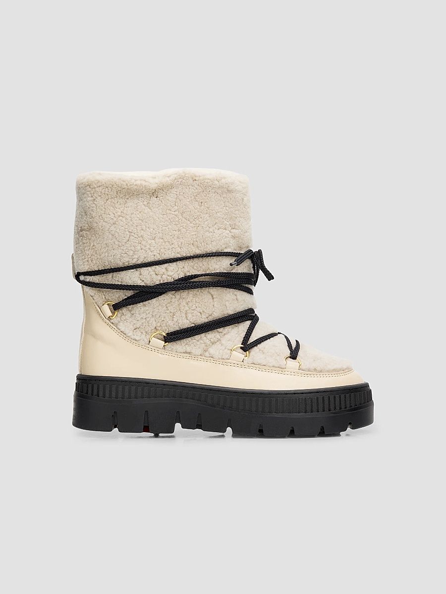 Pollini Women's Sherpa Ankle Boots - Ice - Size 11