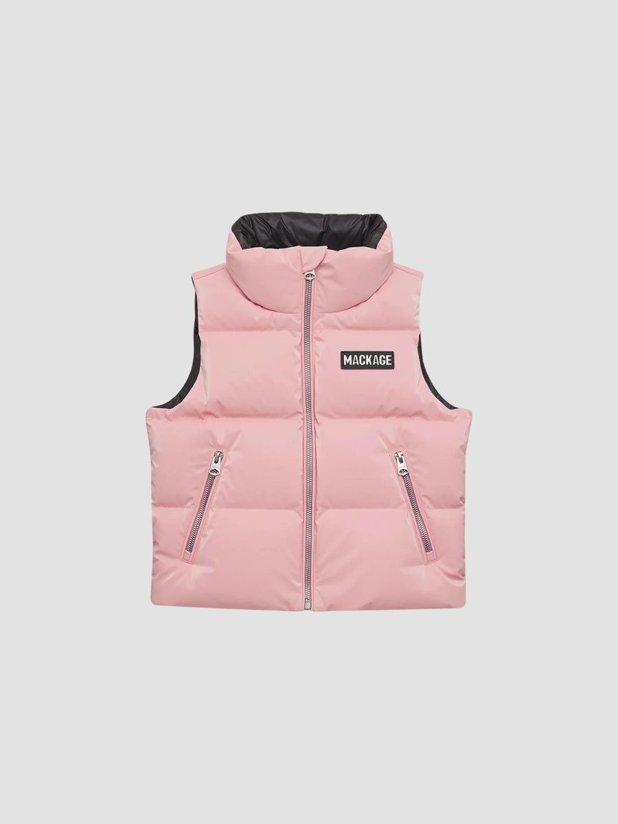 Mackage Unisex Little Kid's & Kid's Charlee Glossy Down Puffer Vest - Soft Pink - Size 6
