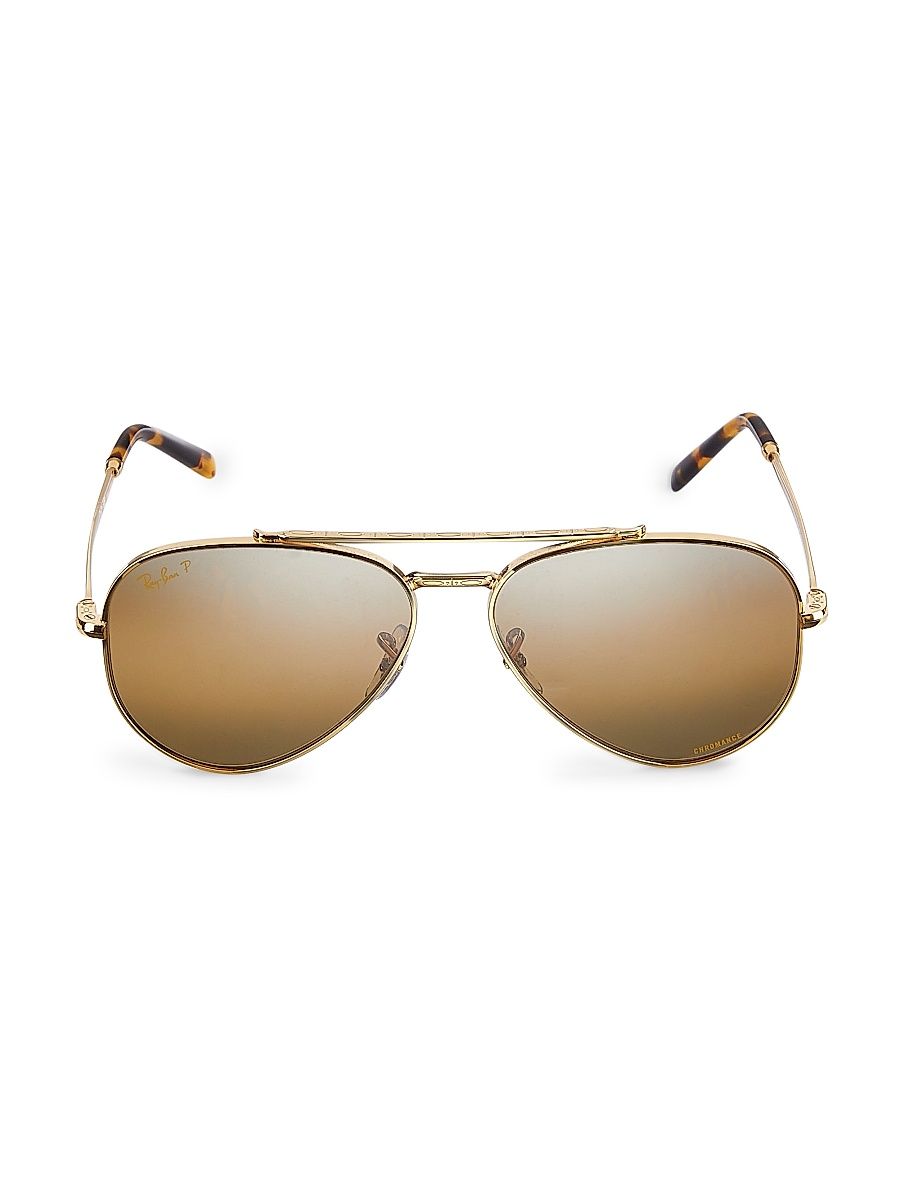Women's 58MM Aviator Sunglasses - Yellow