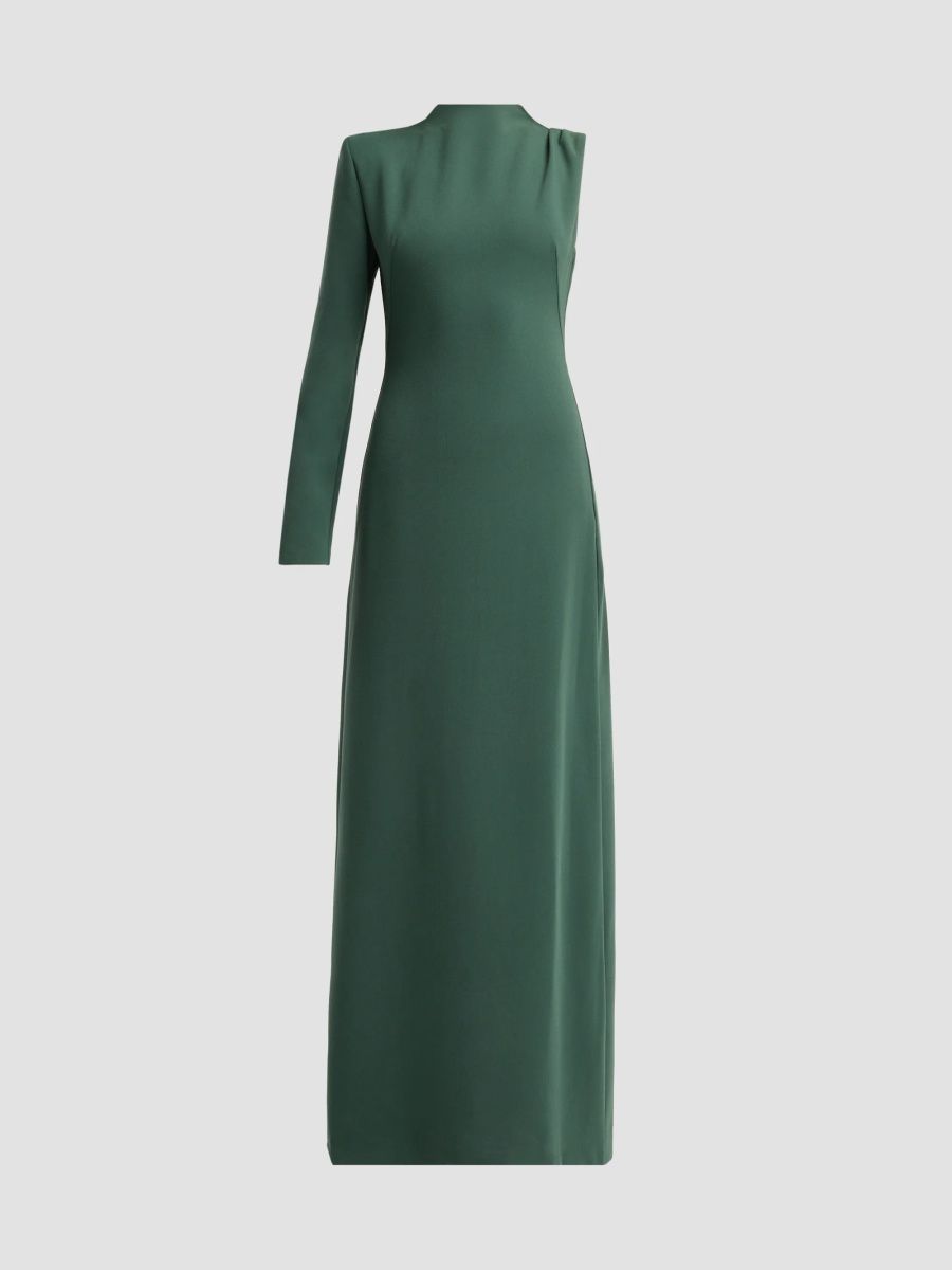 Black Halo Women's Kali One-Sleeve Maxi Dress - Pine - Size 4