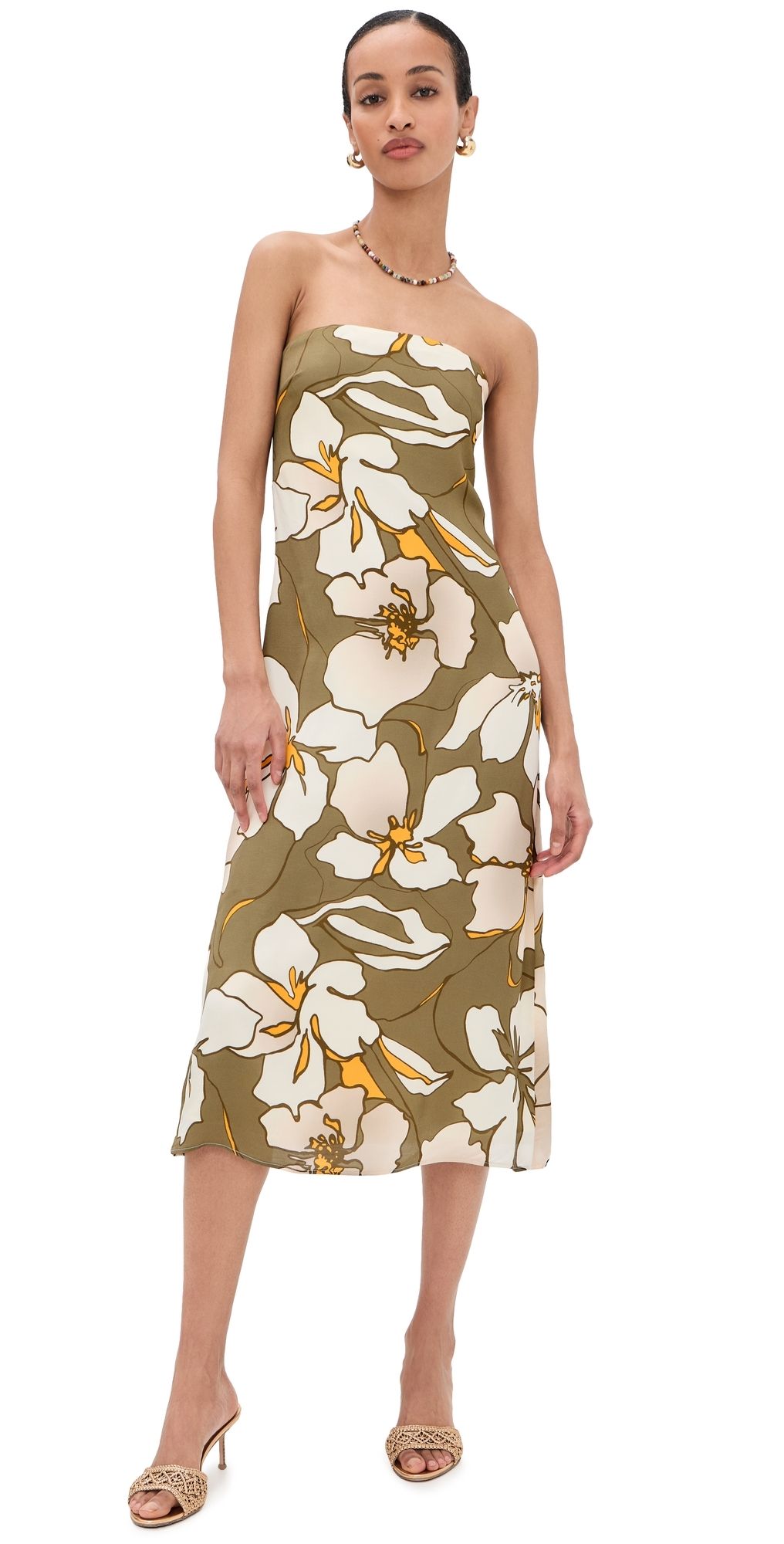 Ramy Brook Kamilla Strapless Dress Safari Floral 10