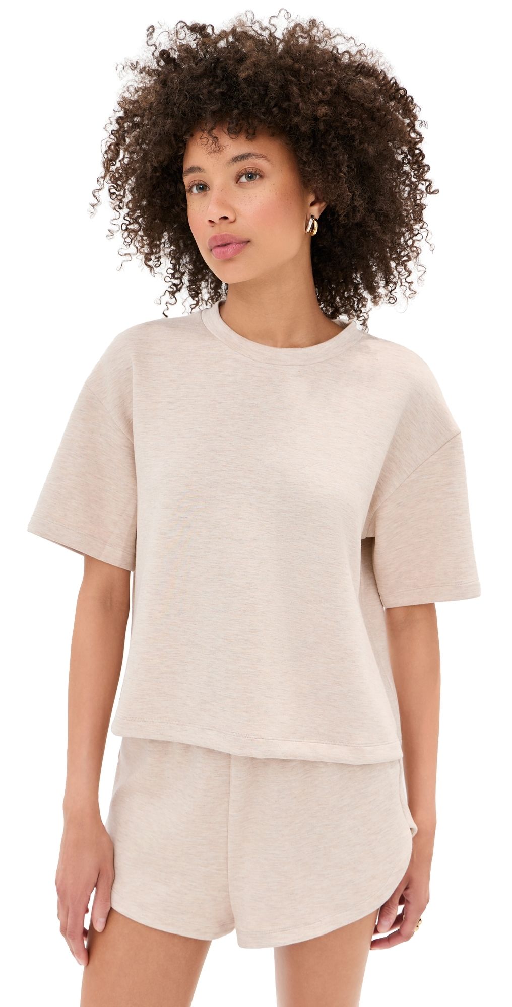 LE BOP Cece Tee Heathered Oat XL