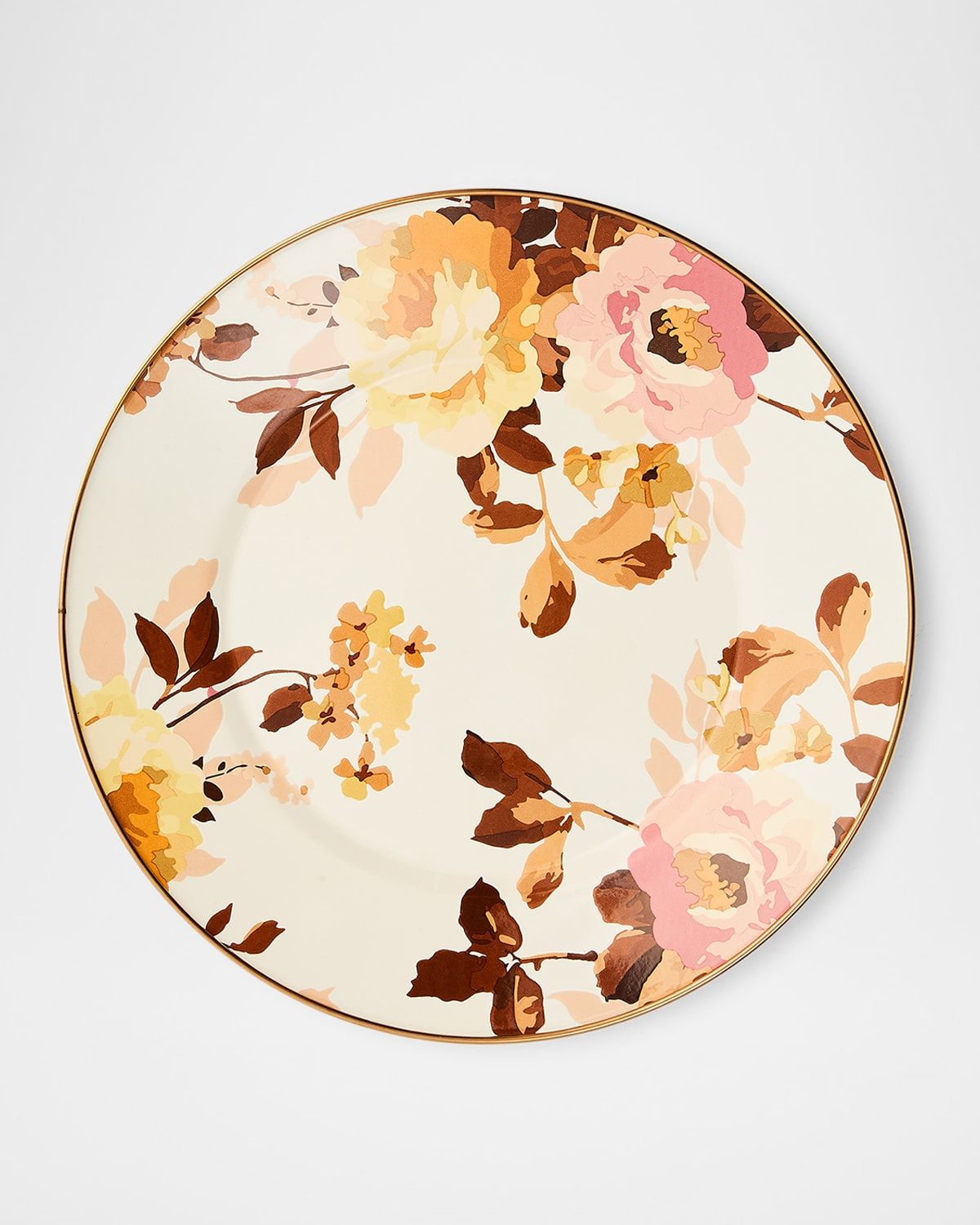 Wild Rose White Dinner Plate