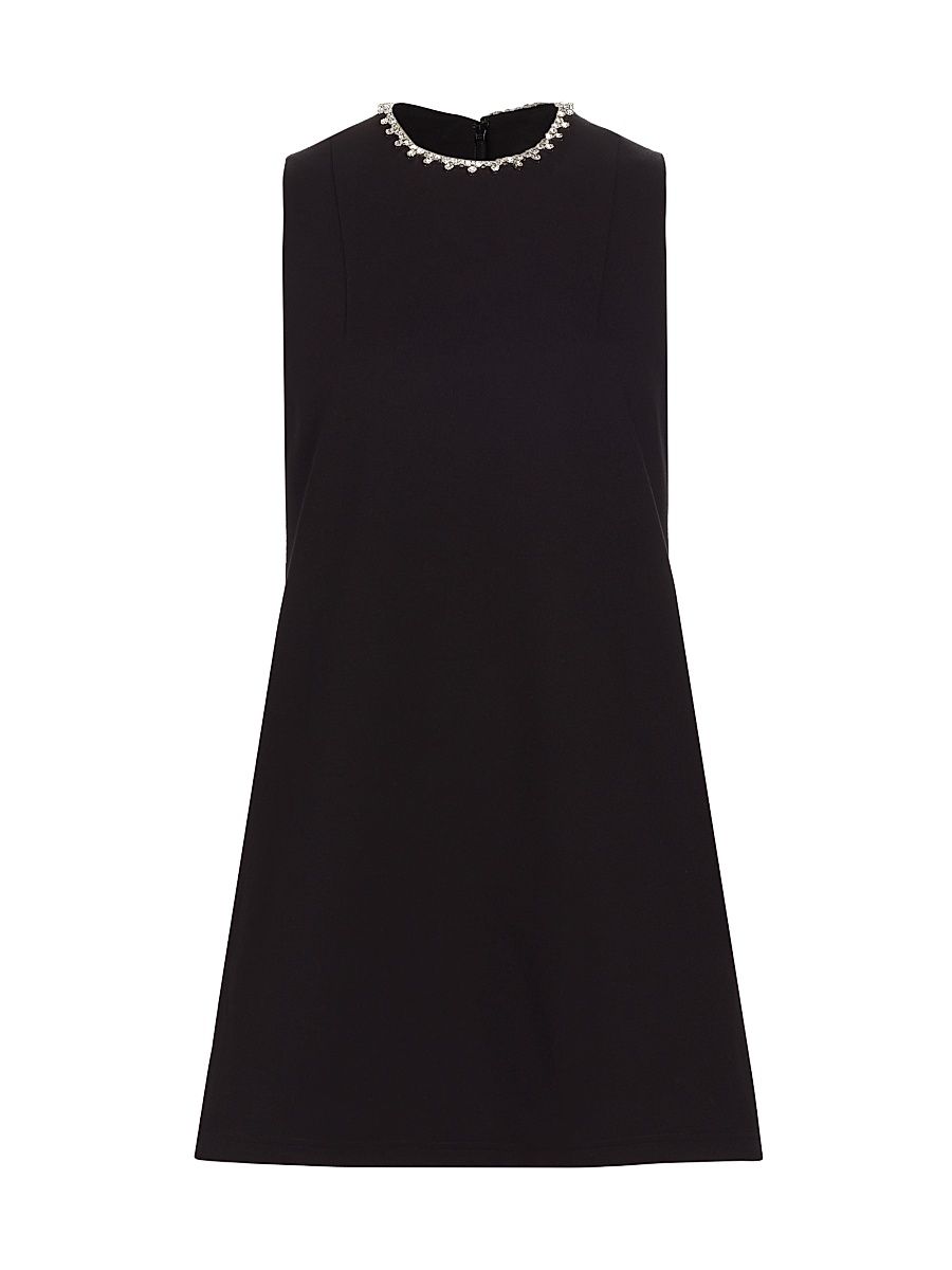 Women's Crystal Heart Shift Dress - Black - Size Large