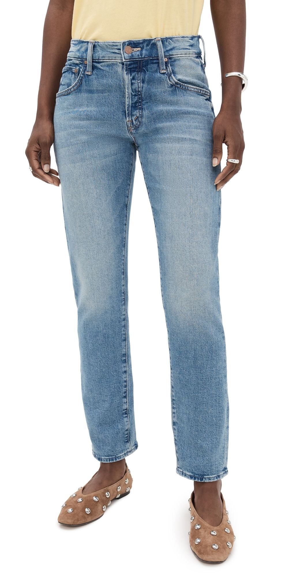 MOTHER The Mid Rise Hiker Hover Jeans Fight For Your Right 28