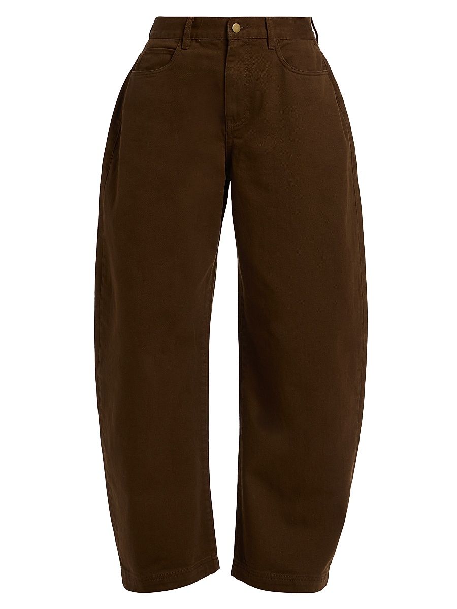 Women's Ninon Barrel-Leg Jeans - Chocolate - Size Small