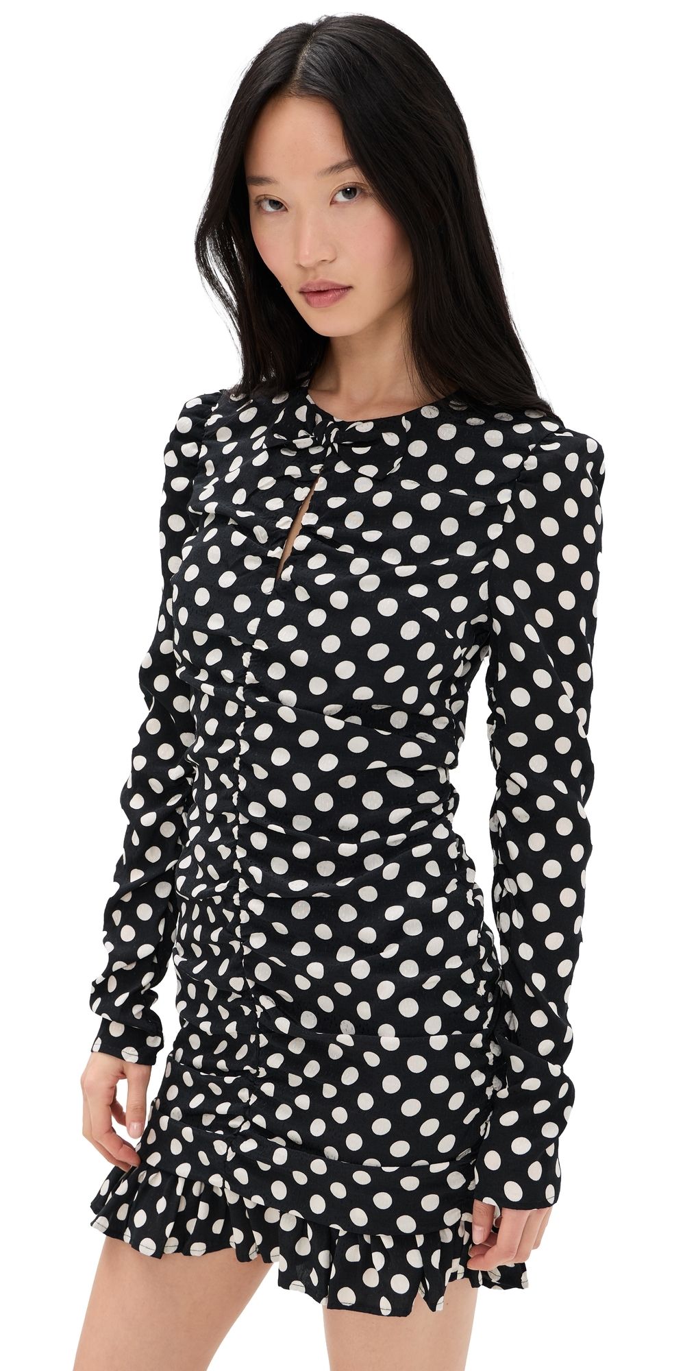 ESSENTIEL ANTWERP Jast Ruched Mini Dress Combo4 Black 42